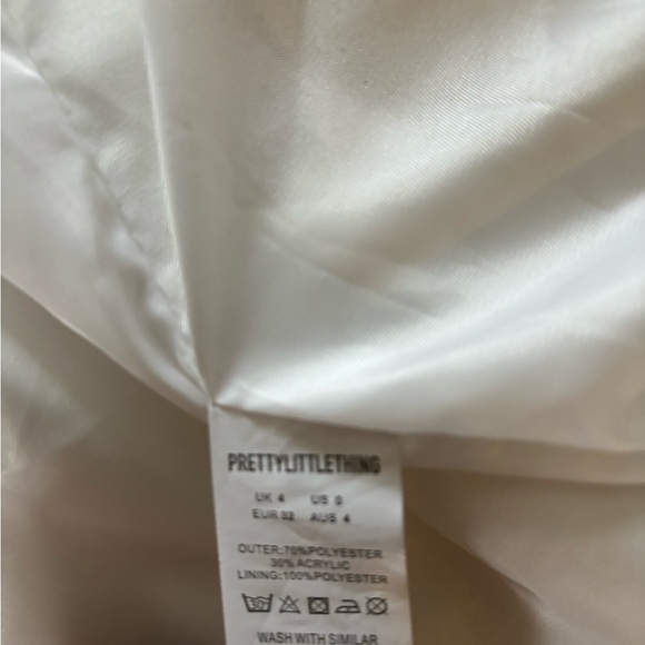 Pretty Little Thing Cream Borg Teddy Midi Coat - Picture 5 of 14